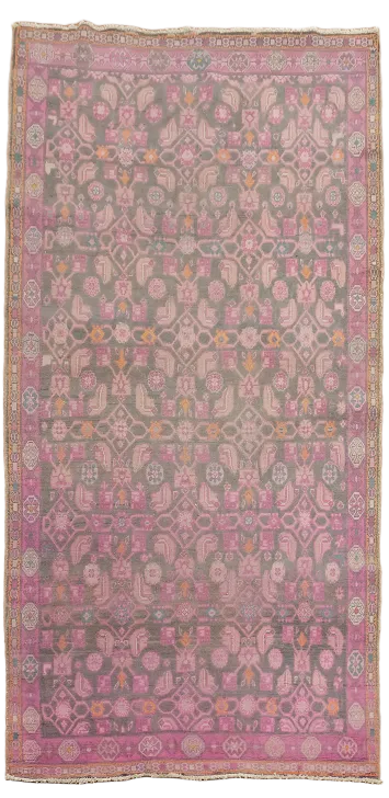 Over-Dyed Wool Mahal Persian Runner Rug 4x9