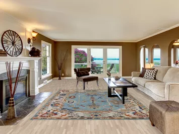 Handmade Blue Oushak Indian Area Rug 8x10