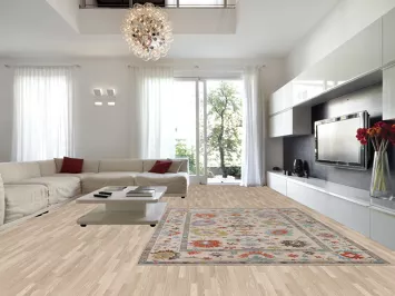 Handmade Floral Oushak Living Room Rug 9x12