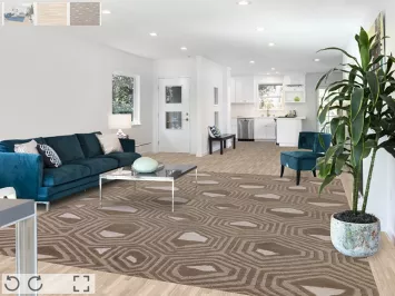 Geometric Indo Modern Area Rug 9x12