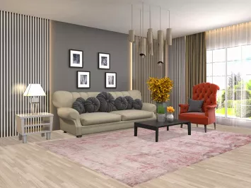 All-Over Abstract Modern Area Rug 7x10