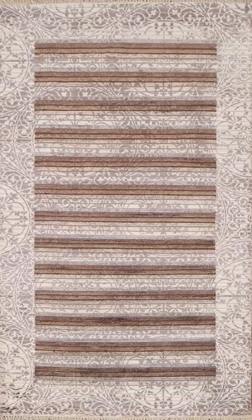 Striped Indo Abstract Oriental Rug 3x5