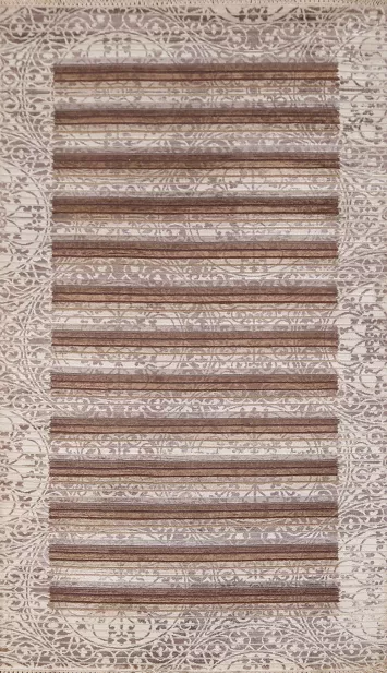 Striped Abstract Modern Rug 3x5