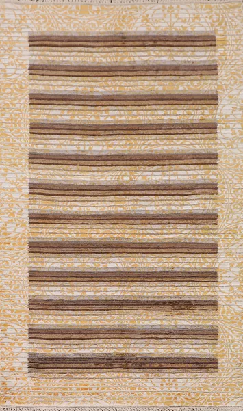 Striped Modern Abstract Oriental Rug 3x5