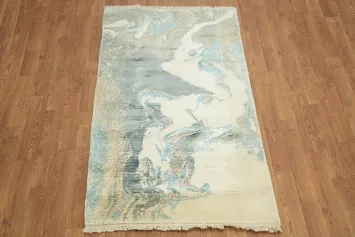 Handmade Wool Abstract Oriental Rug 3x5