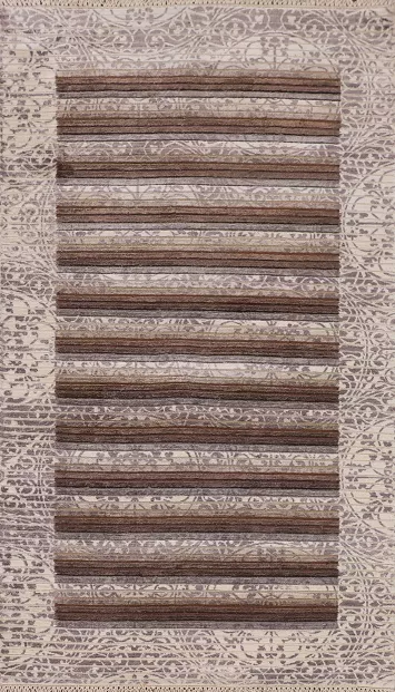 Striped Modern Abstract Rug 3x5