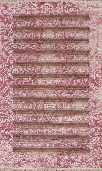 Striped Wool Modern Abstract Rug 3x5