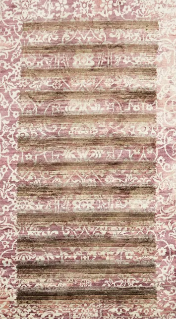Striped Wool Modern Abstract Rug 3x5