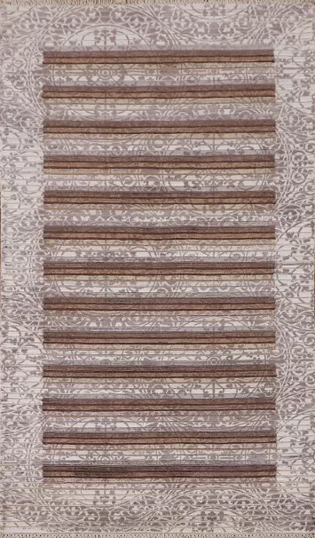 Handmade Modern Indian Abstract Rug 3x5