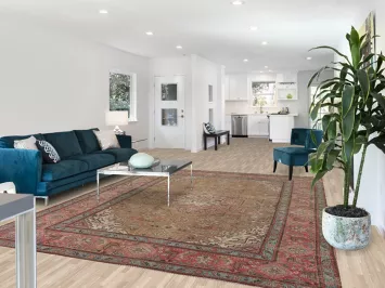 Distressed Gold Tabriz Persian Area Rug 8x11