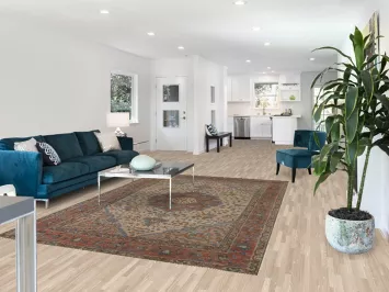 Vintage Wool Tabriz Persian Area Rug 6x9