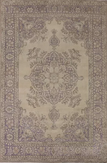 Vintage Wool Tabriz Persian Area Rug 7x10
