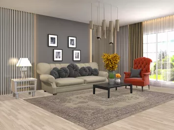 Vintage Wool Tabriz Persian Area Rug 7x10