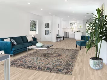 Ivory Wool Floral Tabriz Persian Area Rug 6x10