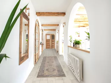 Earth Tone Wool Oushak Oriental Runner Rug 2x10