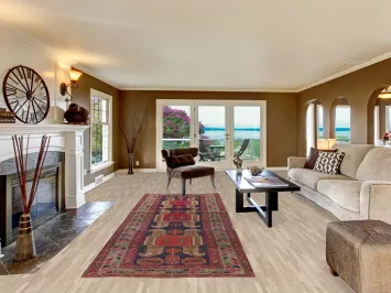 Navy Blue Meshkin Persian Runner Rug 4x12