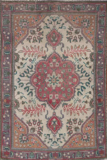 Vintage Wool Tabriz Persian Rug 3x5