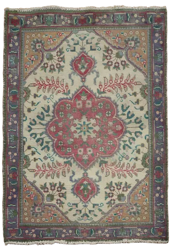Vintage Wool Tabriz Persian Rug 3x5
