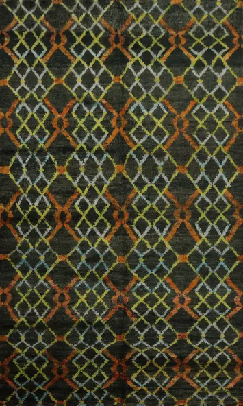 Trellis Moroccan Indian Area Rug 6x9