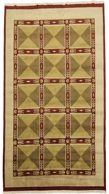 Geometric Nepalese Oriental Area Rug 9x12
