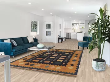 Navy Blue Kilim Persian Area Rug 7x10