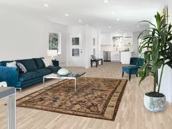 Vintage Wool Ardebil Persian Area Rug 6x10