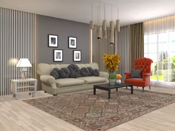 Garden Design Bakhtiari Persian Area Rug 7x10