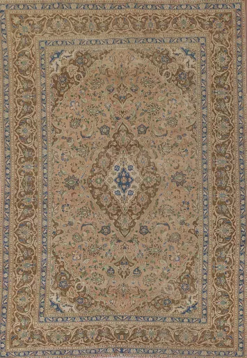 Traditional Mashad Persian Area Rug 6x9