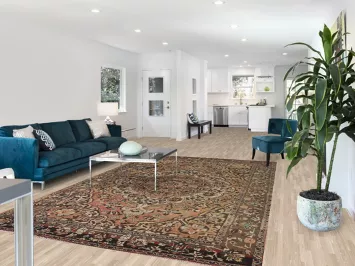 Vintage Bakhtiari Persian Area Rug 7x11