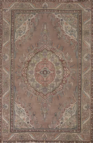 Vintage Wool Tabriz Persian Area Rug 7x10
