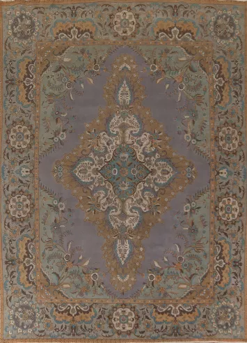 Over-Dyed Wool Tabriz Persian Area Rug 10x13