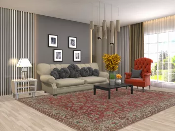 All-Over Floral Tabriz Persian Area Rug 8x11