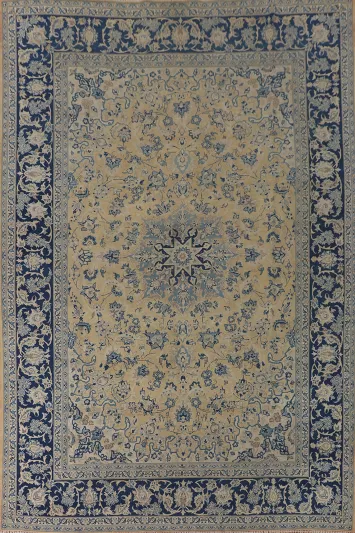 Vintage Distressed Najafabad Persian Area Rug 10x13