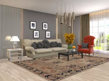 Garden Design Bakhtiari Persian Area Rug 7x10