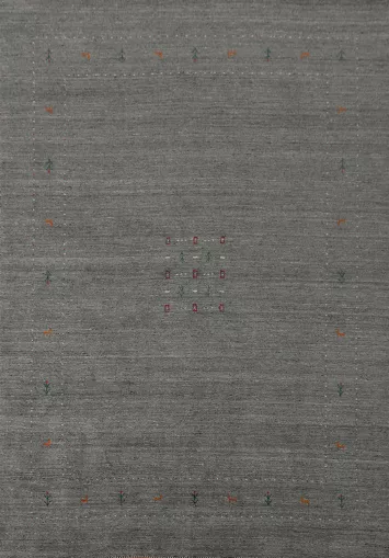 Gray & Green Gabbeh Oriental Area Rug 8x10