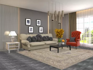 Handmade Wool Oushak Oriental Rug 8x9