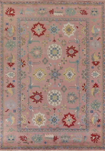 Light Pink Oushak Oriental Area Rug 9x12