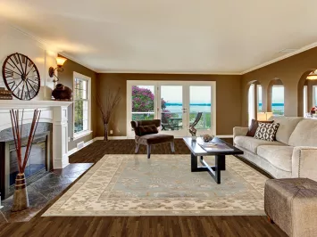 Earth Tone Wool Oushak Indian Area Rug 9x12