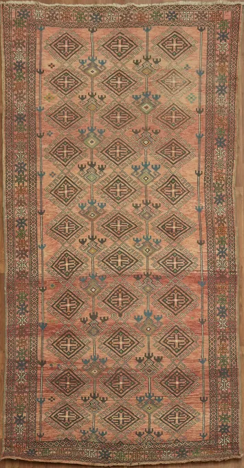 Vintage Geometric Lori Persian Area Rug 5x9