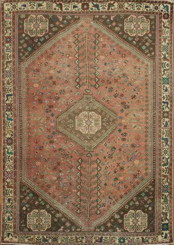 Tribal Geometric Shiraz Persian Rug 5x7
