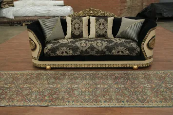 Vintage Floral Sarouk Persian Runner Rug 3x13