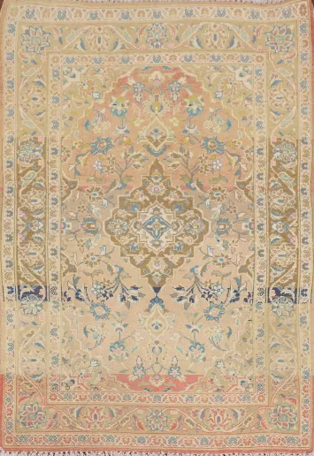 Vintage Wool Kashan Persian Foyer Rug 3x5