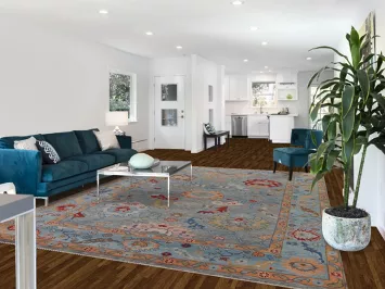 Handmade Floral Oushak Oriental Area Rug 9x12