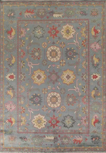 All-Over Floral Oushak Oriental Area Rug 9x12