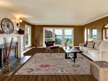 Handmade Floral Oushak Oriental Area Rug 9x12