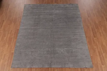 All-Over Striped Nepalese Modern Area Rug 8x10