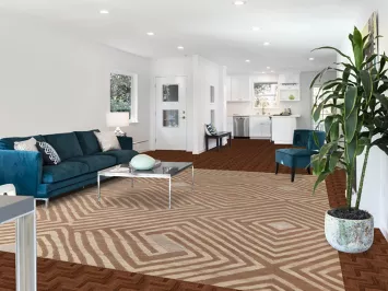 Geometric Modern Oriental Area Rug 9x12