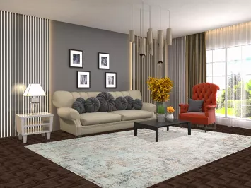 All-Over Abstract Area Rug 7x10