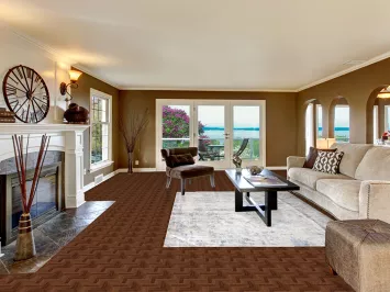 All-Over Abstract Indian Area Rug 7x10