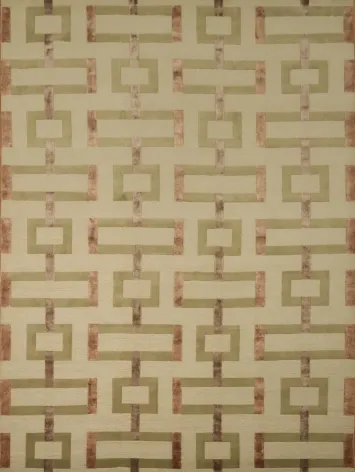 Geometric Nepalese Oriental Area Rug 9x12
